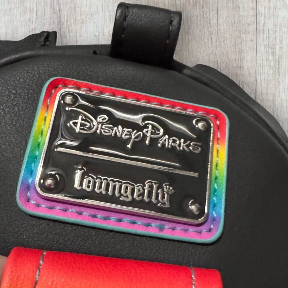 NWT Loungefly Disney Parks Pride Mickey Mini Backpack Coin Purse Rainbow Bag - Picture 5 of 6
